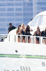 OLIVIA CULPO, LORI HARVEY, SHANINA SHAIK at a Photoshoot on a Yacht in Miami 10/27/2021