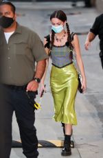 OLIVIA RODRIGO Arrives at Jimmy Kimmel Live in Los Angeles 10/26/2021