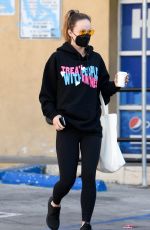 OLIVIA WILDE at a Starbucks in Los Angeles 10/21/2021