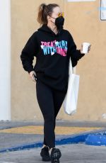 OLIVIA WILDE at a Starbucks in Los Angeles 10/21/2021