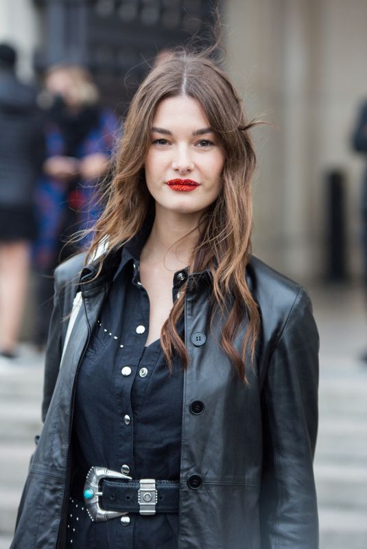 OPHELIE GUILLERMAND Leaves L’Oreal Show at Paris Fashion Week 10/03/2021