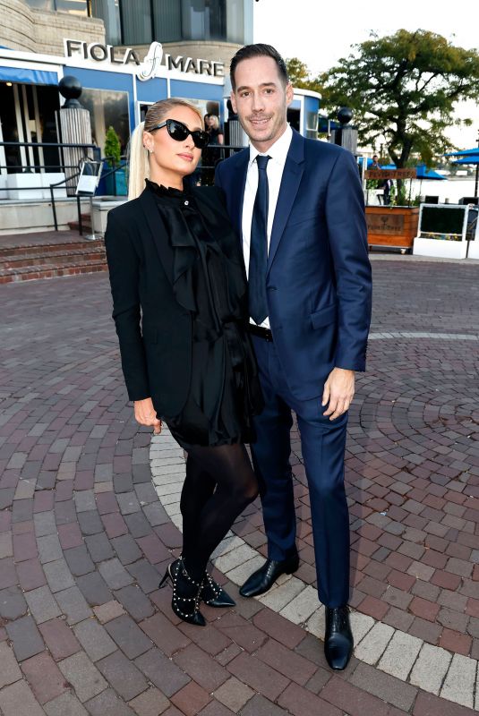 PARIS HILTON and Carter Milliken Reum Arrives at Fiola Mare Restaurant in Georgetown 10/21/2021
