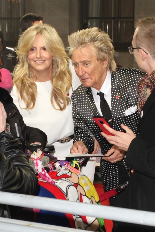 PENNY LANCASTER and Rod Stewart Arrives at Pride of Britain Awards in London 10/30/2021