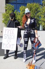 PHOEBE PRICE atat Netflix Employees Walkout Dave Chappelle Protest at Netflix Office in Hollywood 10/20/2021