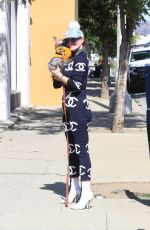 PHOEBE PRICE Out with Her Dog in Hollywood 10/20/2021