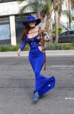 PHOEBE PRICE Out with Her Dog in Los Angeles 10/08/2021