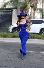 PHOEBE PRICE Out with Her Dog in Los Angeles 10/08/2021