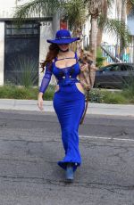 PHOEBE PRICE Out with Her Dog in Los Angeles 10/08/2021