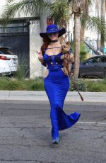 PHOEBE PRICE Out with Her Dog in Los Angeles 10/08/2021