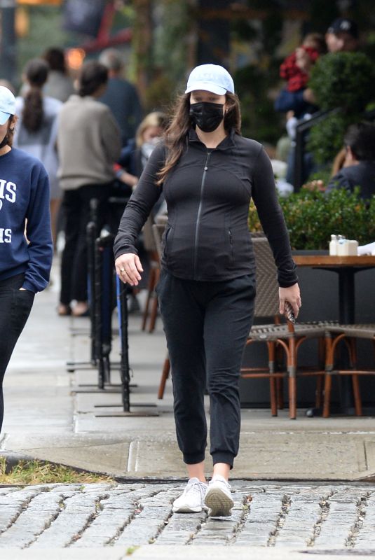 Pregnant EMILY DIDONATO Out with Friend in New York 10/10/2021