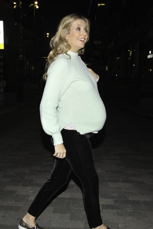 Pregnant RACHEL RILEY Leaves Countdown Studios in Manchester 10/05/2021