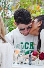 PRIYANKA CHOPRA and Nick Jonas at Beach Blanket Babylon Restaurant in London 08/13/2021
