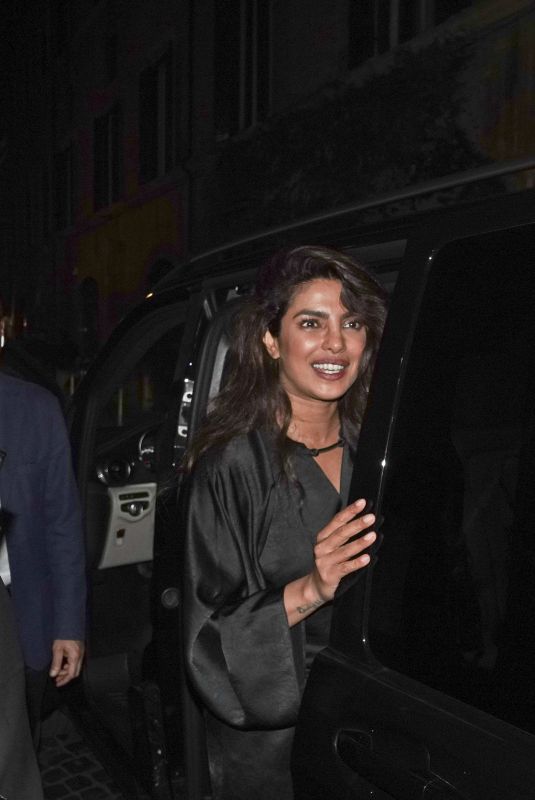 PRIYANKA CHOPRA Out for Dinner at Pierluigi