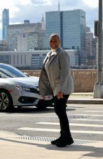 QUEEN LATIFAH on the Set of The Equalizer in Queens 10/0/2021
