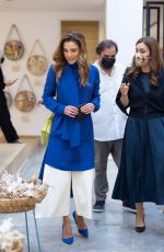 QUEEN RANIA OF JORDAN at 24th Jordan River Designs Handicrafts Exhibition Launch in Amman 10/20/2021