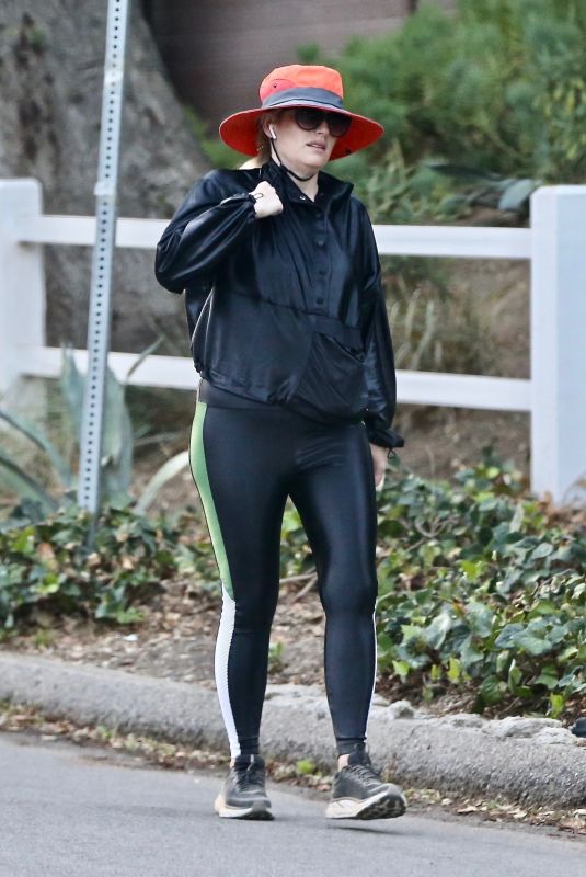 REBEL WILSON Out Hikinig in Los Angeles 10/16/2021