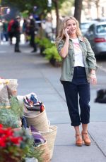 REESE WITHERSPOON on the Set of UNTITLED Show in New York 10/03/2021