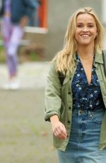 REESE WITHERSPOON on the Set of Your Place or Mine at a Park in Brooklyn 10/04/2021