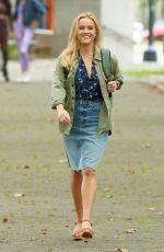REESE WITHERSPOON on the Set of Your Place or Mine at a Park in Brooklyn 10/04/2021