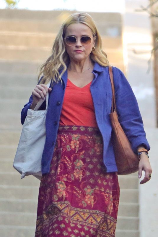 REESE WITHERSPOON on the Set of Your Place or Mine in Echo Park 10/13/2021
