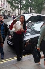 REGINA KING Arrives at Her Hotel in London 10/07/2021