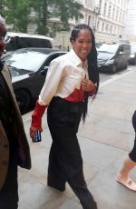 REGINA KING Arrives at Her Hotel in London 10/07/2021