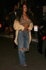 RIHANNA Out for Dinner at San Vicente Bungalows in West Hollywood 10/05/2021
