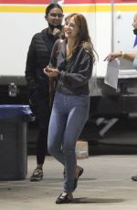 RILEY KEOUGH Leaves Daisy Jones & the Six Set in Los Angeles 10/06/2021