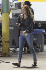 RILEY KEOUGH Leaves Daisy Jones & the Six Set in Los Angeles 10/06/2021