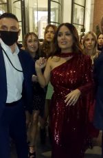 SALMA HAYEK Arrives at Her Hotel in London 10/27/2021