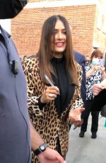 SALMA HAYEK Arrives at Jimmy Kimmel Live in Hollywood 10/14/2021