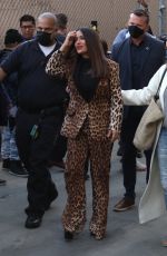 SALMA HAYEK Arrives at Jimmy Kimmel Live in Hollywood 10/14/2021
