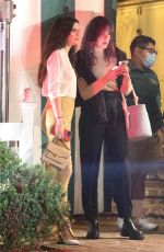 SARA SAMPAIO Out for Dinner with a Friend at San Vicente Bungalows in Hollywood 10/21/2021