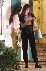 SARA SAMPAIO Out for Dinner with a Friend at San Vicente Bungalows in Hollywood 10/21/2021
