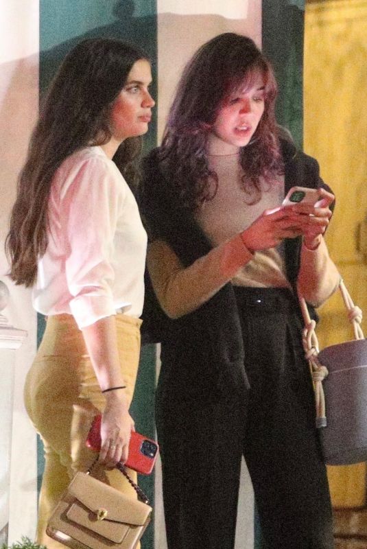 SARA SAMPAIO Out for Dinner with a Friend at San Vicente Bungalows in Hollywood 10/21/2021