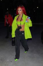 SAWEETIE Arrives at Los Angeles Lakers Basketball Game 10/19/2021