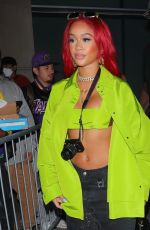 SAWEETIE Arrives at Los Angeles Lakers Basketball Game 10/19/2021