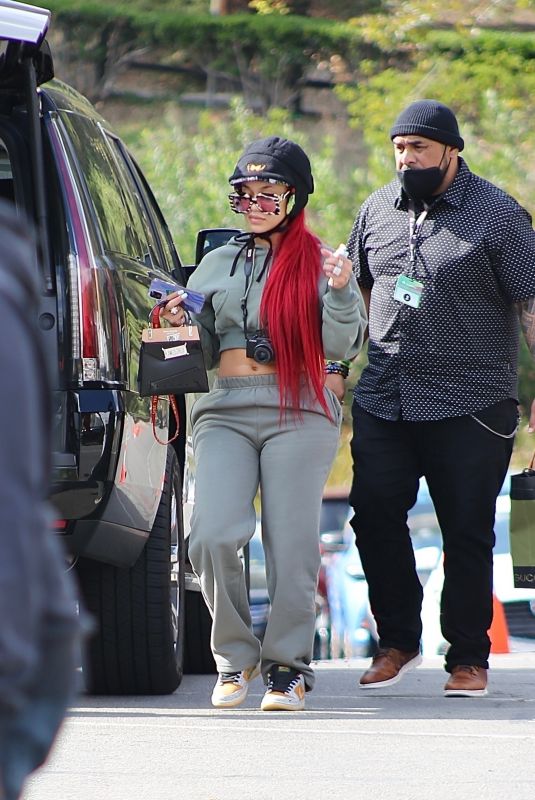 SAWEETIE Arrives at We Can Survive Concert in Hollywood 10/23/2021