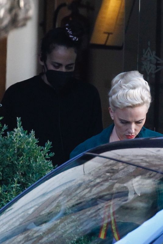 SCARLETT JOHANSSON on the Set of Asteroid City in Madrid 10/10/2021