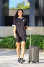 SHANINA SHAIK Arrives at Michael Kors X 007 Event in Miami 10/27/2021