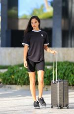 SHANINA SHAIK Arrives at Michael Kors X 007 Event in Miami 10/27/2021