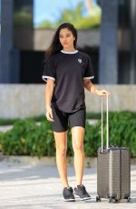 SHANINA SHAIK Arrives at Michael Kors X 007 Event in Miami 10/27/2021