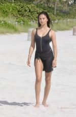 SHANINA SHAIK in Swimsuit for Michael Kors Photoshoot at a Beach in Miami 10/28/2021