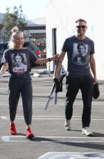 SHARNA BURGESS and Brian Austin Green at a Dance Studio in Los Angeles 10/08/2021