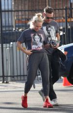 SHARNA BURGESS and Brian Austin Green at a Dance Studio in Los Angeles 10/08/2021