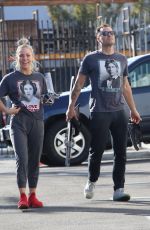 SHARNA BURGESS and Brian Austin Green at a Dance Studio in Los Angeles 10/08/2021