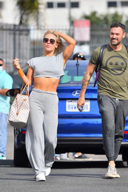 SHARNA BURGESS and Brian Austin Green Leaves DWTS Rehearsals in Los Angeles 09/29/2021