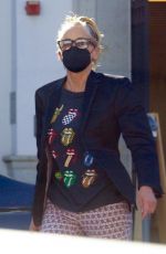 SHARON STONE Out Sshopping in Beverly Hills 10/15/2021