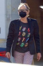 SHARON STONE Out Sshopping in Beverly Hills 10/15/2021