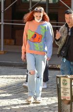 SOPHIE TURNER and Nick and Joe Jonas Out in New York 10/01/2021
